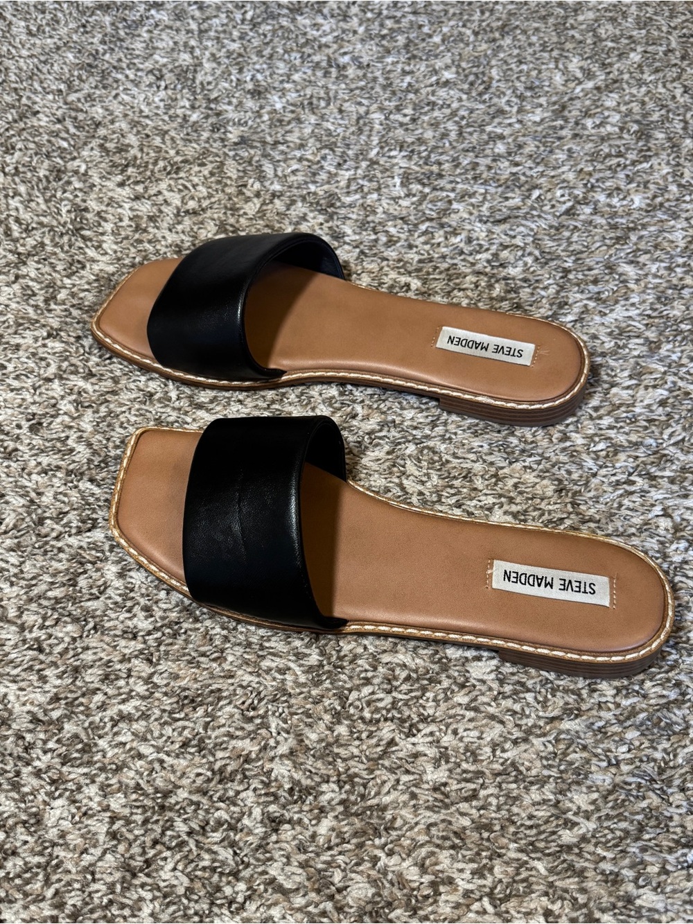 Steve Madden Leather Slip-On Sandals